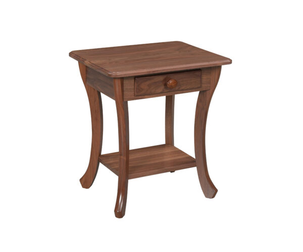 Curved Leg End Table with Drawer