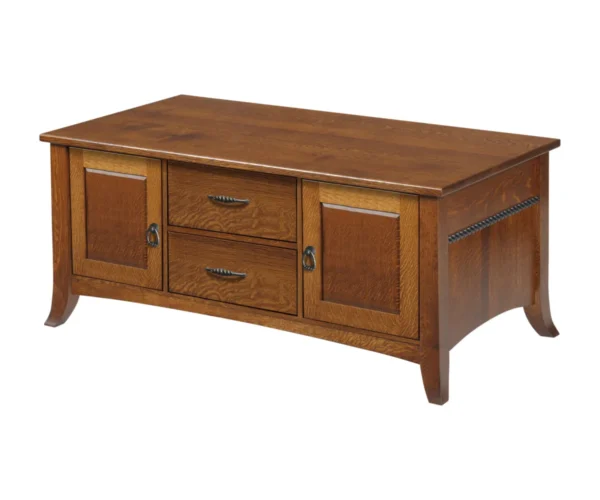 Cranberry Enclosed Lift Top Coffee Table