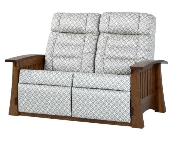 Craftsman Mission Wallhugger Love Seat Recliner